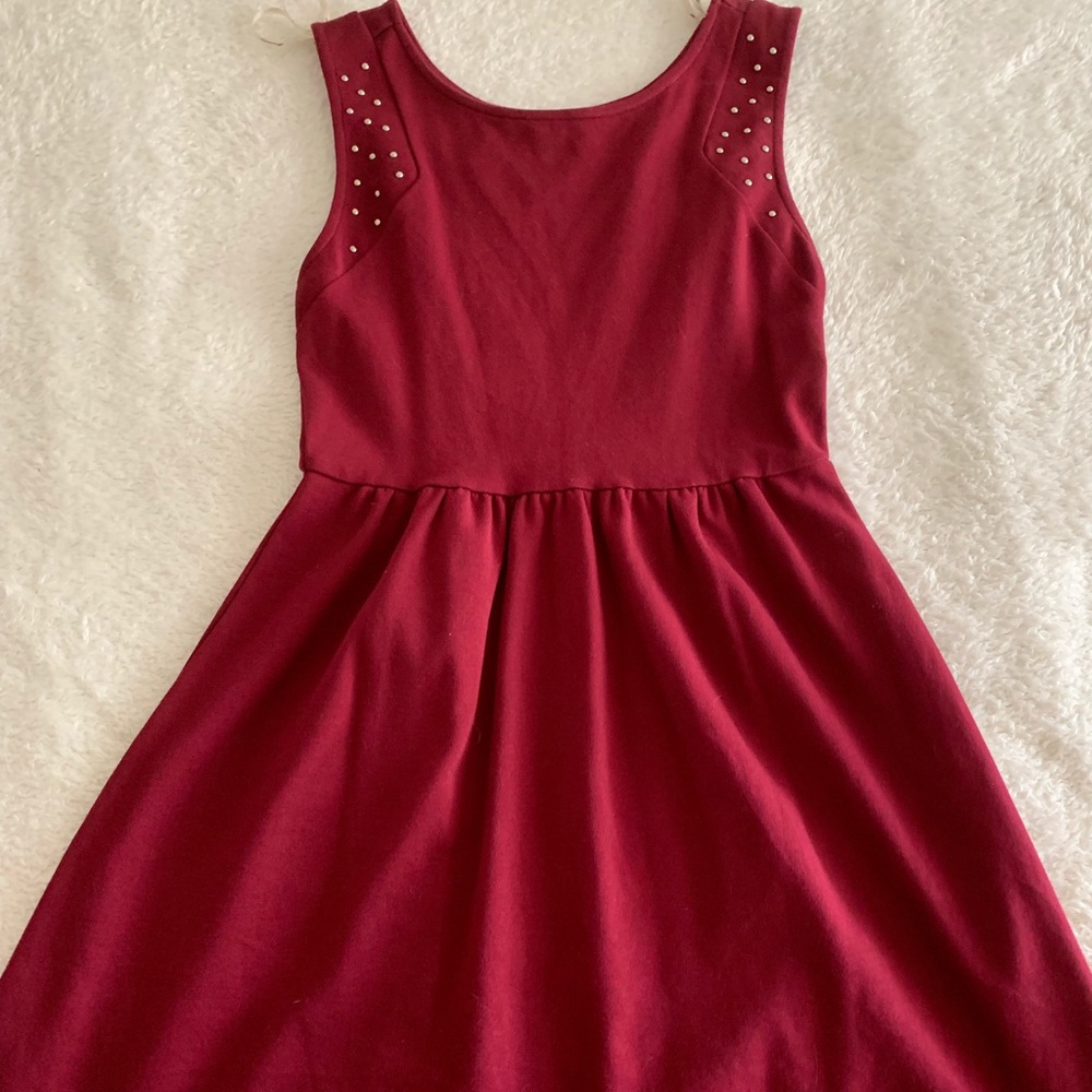 Maroon skater dress
